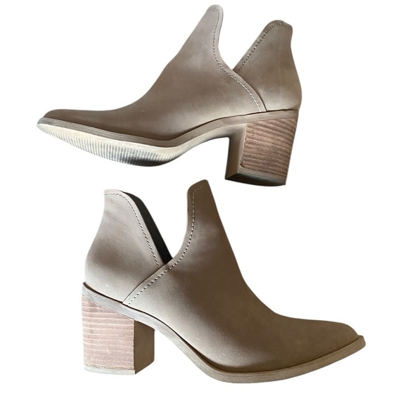 Steve Madden Taupe Petra Open Side Ankle Bootie - Picture 3 of 8